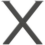 Dining Table Legs X-Shaped 2 pcs Anthracite 70x cm Steel 4012978