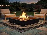 Fire Pit Ring Black 90 x 90 x 25 cm Steel 8012622