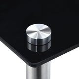 Nesting Table Set of 3 Black Tempered glass and aluminium 3 sizes 249527