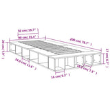 Bed Frame without Mattress Sonoma Oak 90x200 cm 3280519