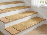 Stair Mats 15 pcs 76 x 20 cm Beige Polyester Rectangular 42054644
