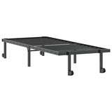 Bed Frame without Mattress Foldable Black 75x190 cm Steel 4103957