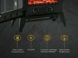 Freestanding Electric Fireplace, Electric Stove Heater with LED Flame Effect, Overheating Safety T3398P378821
