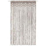 ZNTS Macrame Curtain Taupe 140x240 cm Cotton 323982