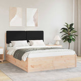 Bed Frame with Upholstered Headboard Black 160 x 200 cm 3398151