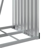 Log Holder Silver 40x45x170 cm Galvanised Steel 364588
