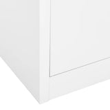 Office Cabinet White Steel Large Height-Adjustable Shelves 336413