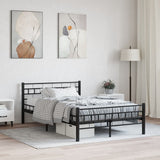 Bed Frame without Mattress Black Steel 140x200 cm 285278