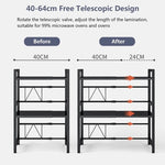 ZNTS 3 Tier Expandable Microwave oven Rack Stand Storage Holder Kitchen Corner Shelf 82887340