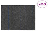 Carpet Tile Medium Grey with Stripes 50 x 50 cm 20 pcs 42032442