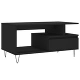 Coffee Table Black 90x49x45 cm Engineered Wood 831021