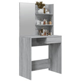 Dressing Table with Mirror Grey Sonoma 74.5x40x141 cm 820491