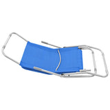 ZNTS Folding Sun Loungers 2 pcs Textilene Blue 44337