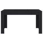 ZNTS Dining Table Black 140x74.5x76 cm Engineered Wood 804203