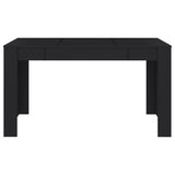 ZNTS Dining Table Black 140x74.5x76 cm Engineered Wood 804203