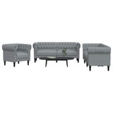 Living Room Couch 3 pcs Light Grey 201.5 x 74.5 x 74.5 cm 3385858