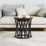 Coffee Table 2 pcs Smoked Oak Engineered Wood and Steel 868263