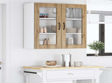 Wall Glass Cabinet LUCCA Artisan Oak 80 x 31 x 80 cm 885074