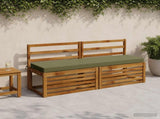 2-Piece Bench Cushions SOEST 100% Polyester Olive Green 949835
