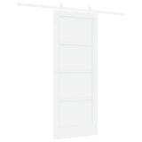 Sliding Door White 83 x 202 cm Solid Pine Wood 3445533