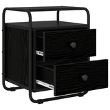 Bedside Cabinet Black Oak 40 x 36.5 x 50 cm Engineered Wood 8007623
