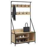 Clothes Rack with Shoe Storage Sonoma Oak 100x41x184 cm 837868