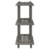 Shelving Unit 3-Tier 100 x 40 x 96 cm PP Light Grey 8011747