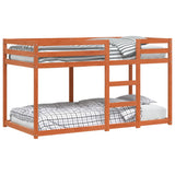 Bunk Bed without Mattress Wax Brown 90x190 cm Single Solid Wood Pine 3214875