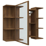 Bathroom Mirror Cabinet Brown Oak 80x20.5x64 cm Engineered Wood 815524