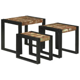Nesting Tables Brown and black Solid Reclaim wood 4104729