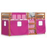 Bunk Bed without Mattress Pink 80x200 cm Solid Wood Pine 3283924