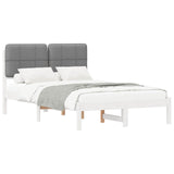 Bed Frame with Upholstered Headboard Light Grey 120 x 200 cm 877983