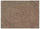 Area Rugs Natural and Black 160 x 160 cm Jute 42010627
