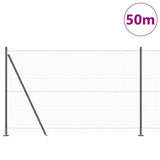 Welded Wire Fence with Concrete Base 50 x 1.4 m 3353703
