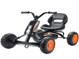 Kids Pedal Go Kart with Steel Frame, Sporty Design, for Ages 2-5 Years, Black T3398P422449