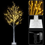 ZNTS 6FT Snowflake Christmas Tree with 96 LED Lamp 79858224