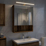 Bathroom Mirror Cabinet with Shelf Old Wood 50 x 14.5 x 70 cm 889213