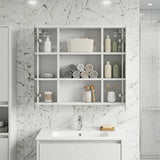 Bathroom Mirror Cabinet White 63.5 x 16 x 62.5 cm 889151