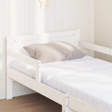 Bed Frame with Mattress White 80 x 200 cm Solid Pine Wood 3385950