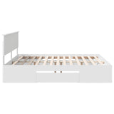 Bed Frame with Headboard White 180 x 200 cm Engineered Wood 3408732