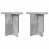 Side Table 2 pcs Concrete Grey 39 x 38 cm Engineered Wood 8001086
