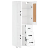 Highboard White 69.5x34x180 cm Engineered Wood 3200033
