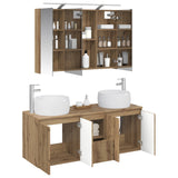 Bathroom Cabinet Set 4 pcs Artisan Oak Engineered Wood 3406542