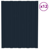Roof Panels 12 pcs Galvanised Steel Anthracite 60x45 cm 317191