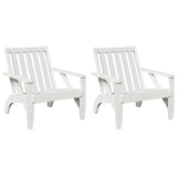 Garden Adirondack Chairs 2 pcs White 75x77x77 cm Solid Wood Pine 859333