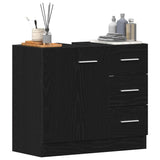 Sink Cabinet Black Oak 63x30x54 cm Engineered Wood 862022