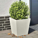 Garden Planters White 2 pcs 40x40x40 cm Steel 851055