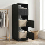 Laundry Cabinet Black Oak 50 x 68 x 162 cm Engineered wood 3422793