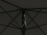 2 x 3 Garden Parasol Umbrella, Rectangular Outdoor Market Umbrella Sun Shade with Crank & Push T3398P314098