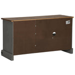 TV Cabinet HALDEN with Sliding Door Grey 110x40x60 cm Solid Wood 4018411